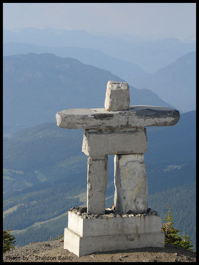 photo of large inuk shuk on Whistler Mountain in British Columbia, Canada - Photo by Sheldon Ball