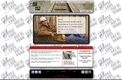 screen capture of Tom Cole website design by Sheldon Ball of LeadOn Consulting